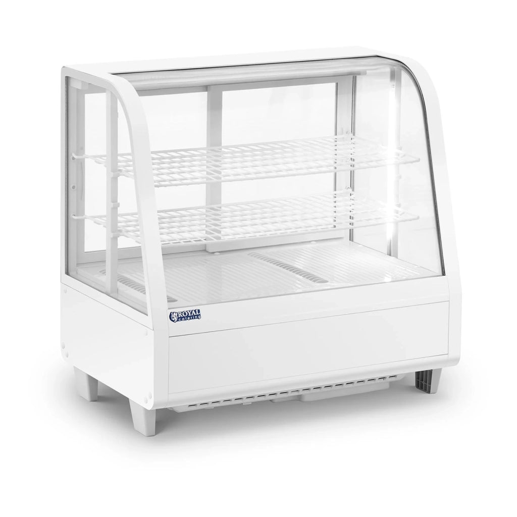 Vetrina refrigerata da 100 litri 3 ripiani plastica vetro temperato bianco 14_0005387