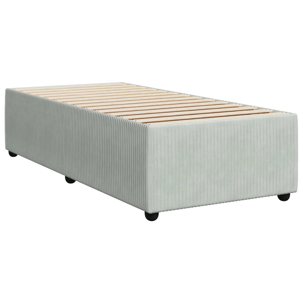 Letto box spring con materasso Grigio Chiaro 80 x 200 cm 3451559