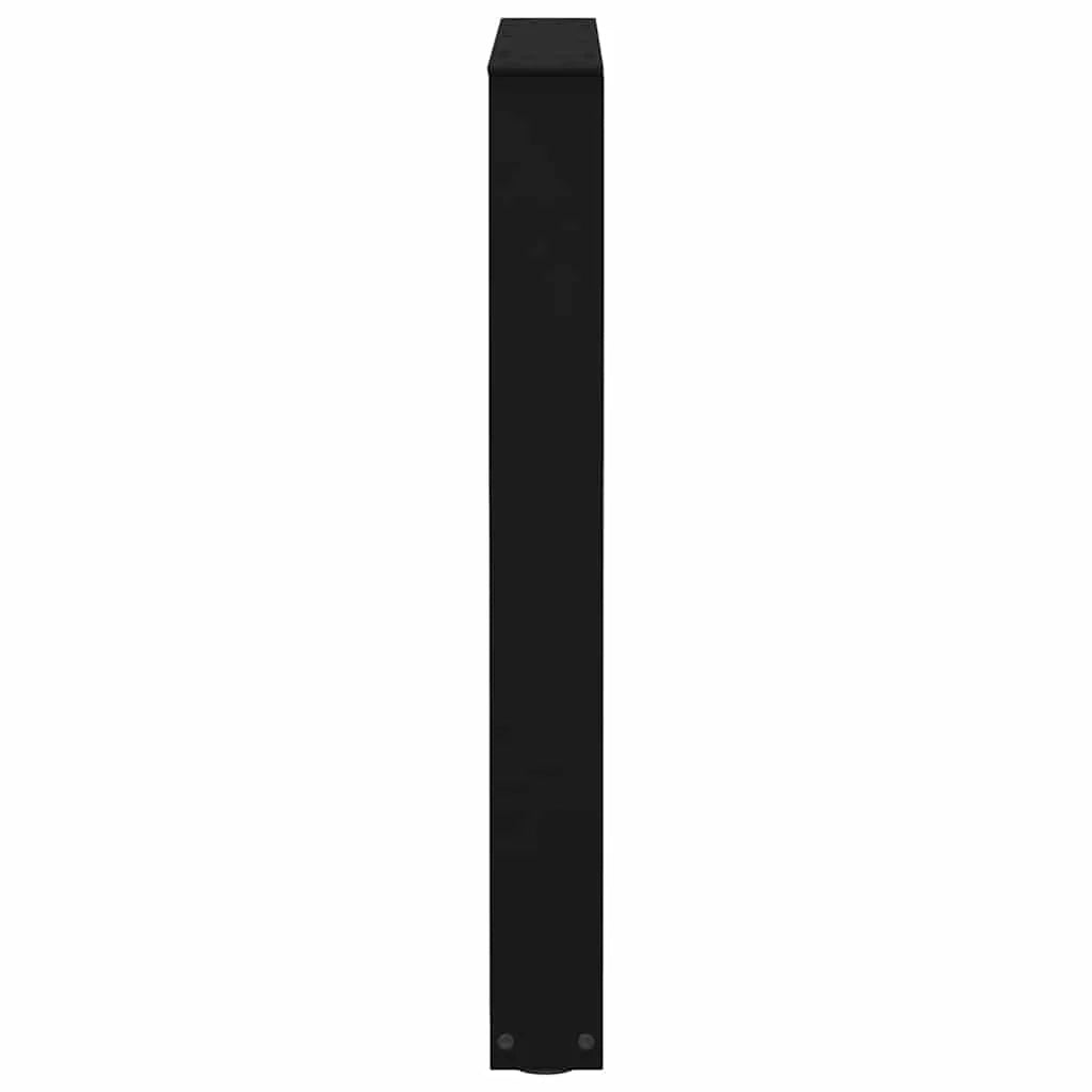 Set di 2 gambe regolabili per tavolo da pranzo a forma di V 70 x 72-73 cm stile moderno con guide in acciaio nero 02_0056931