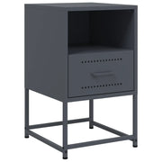 Comodino | Armadio da Notte | Mobiletto da notte Antracite 36x39x60,5 cm in Acciaio