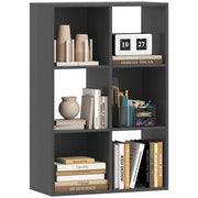 Libreria Cubi 6 Ripiani Portaoggetti ¨C zephmum ¨C Legno 61.5x29.5x91.5 cm Nero