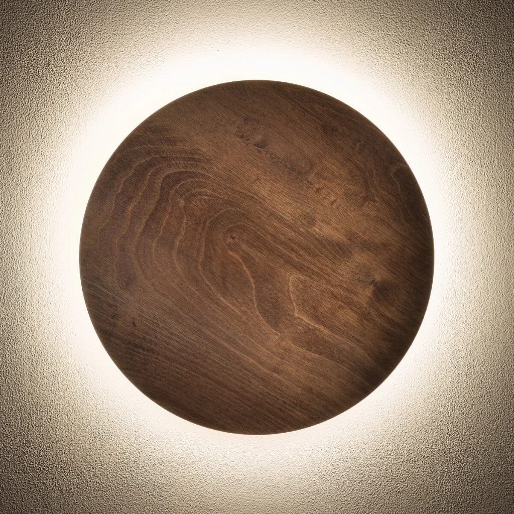 Applique rotonda Ø35 legno scuro LED 13W 3000K Nowodvorski