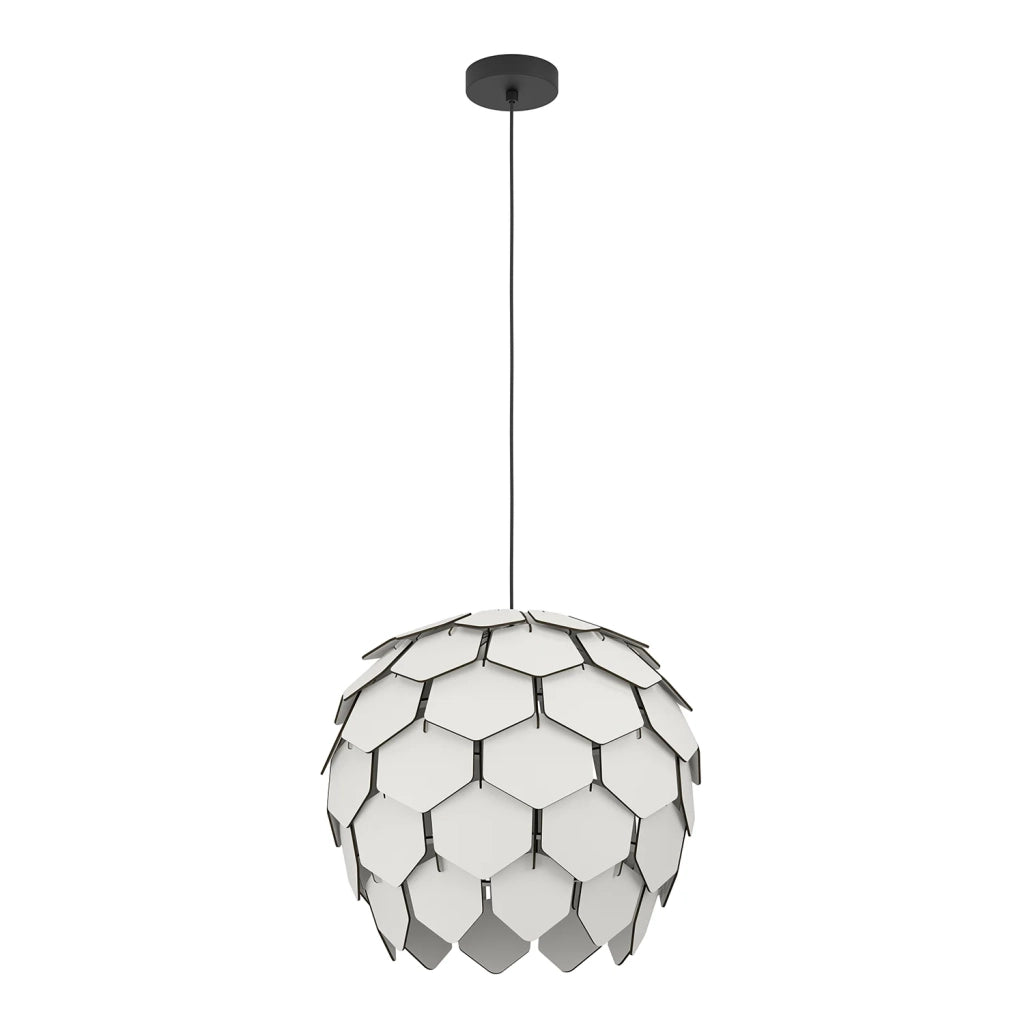 Lampadario A Sospensione Moderno Mattanza Acciaio Nero Legno 1 Luce E27