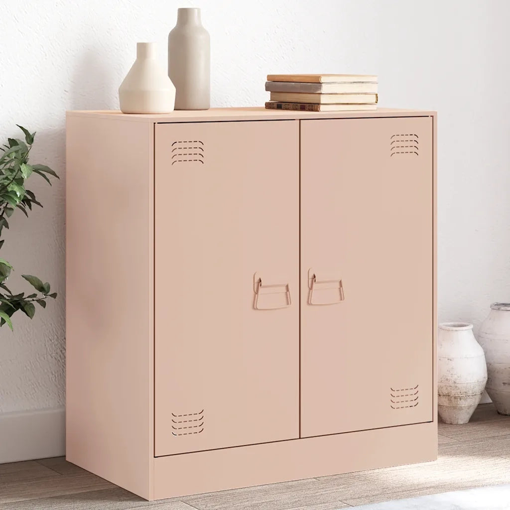 Credenza | Madia | Buffet da pranzo | Armadio da pranzo Rosa 67x39x73 cm in Acciaio