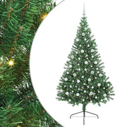 Albero di Natale | Decorazioni natalizie artificiale con luci integrate Verde 210 cm