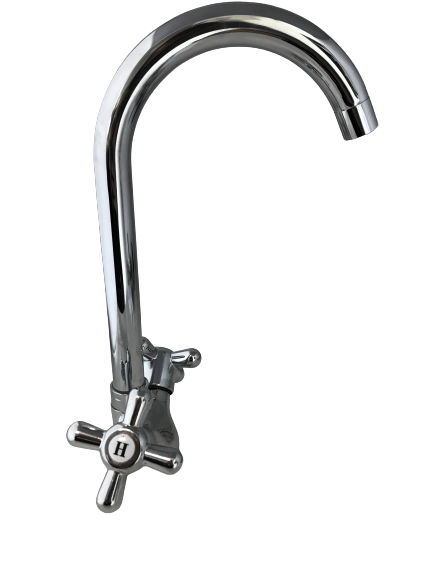 Rubinetto per cucina o bagno con maniglie a stella stile retrò vintage