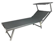 LETTINI SDRAIO PRENDISOLE SPIAGGIA RIMINI GRIGIO CM.180x60xH38