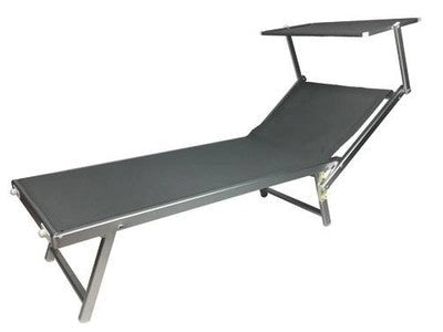 LETTINI SDRAIO PRENDISOLE SPIAGGIA RIMINI GRIGIO CM.180x60xH38
