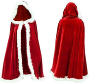 Costume di Natale per donne - Cappotto - Costume di fantasia - Lunghezza extra 150 cm con pelo di velluto falso