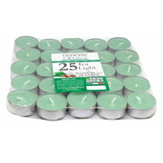 Trade Shop - Set 25 Pz Candele Verdi Profumate Fragranza Mandorla E Te Verde Tealight Lumini -
