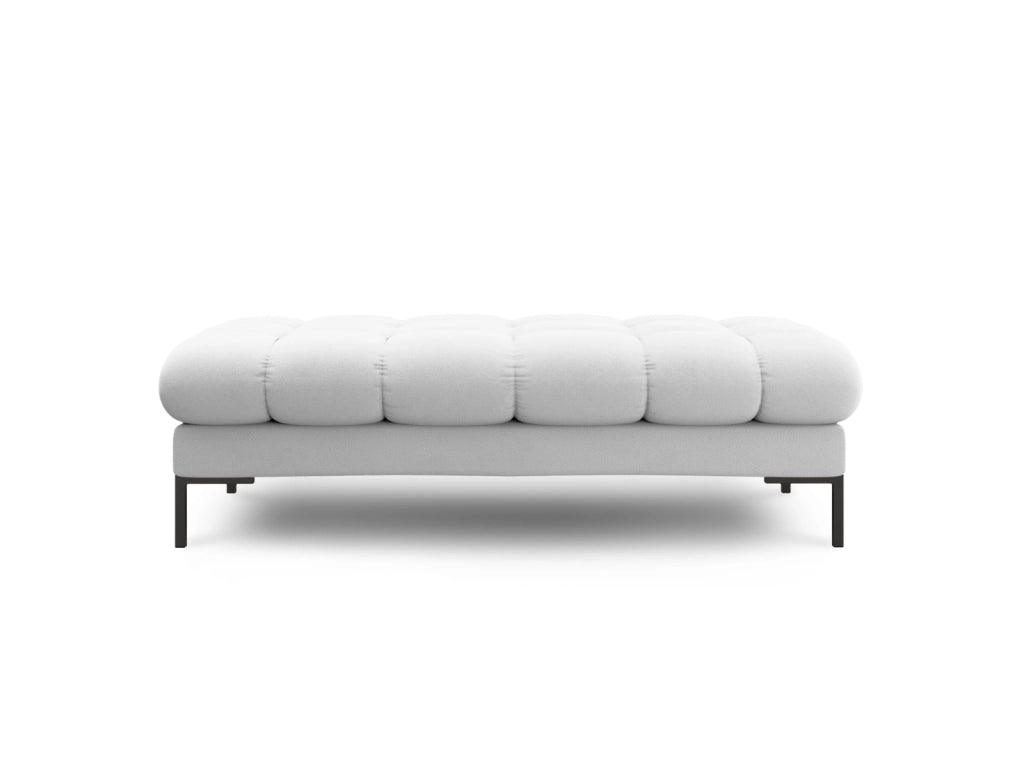 Cosmopolitan Design - Panca "Bali" 2 posti in tessuto strutturato grigio chiaro 