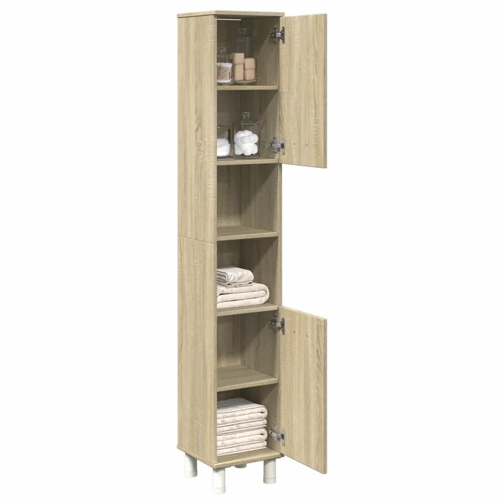 Mobile da Bagno | Armadio da bagno Rovere Sonoma 30,5x30x179cm in Truciolato