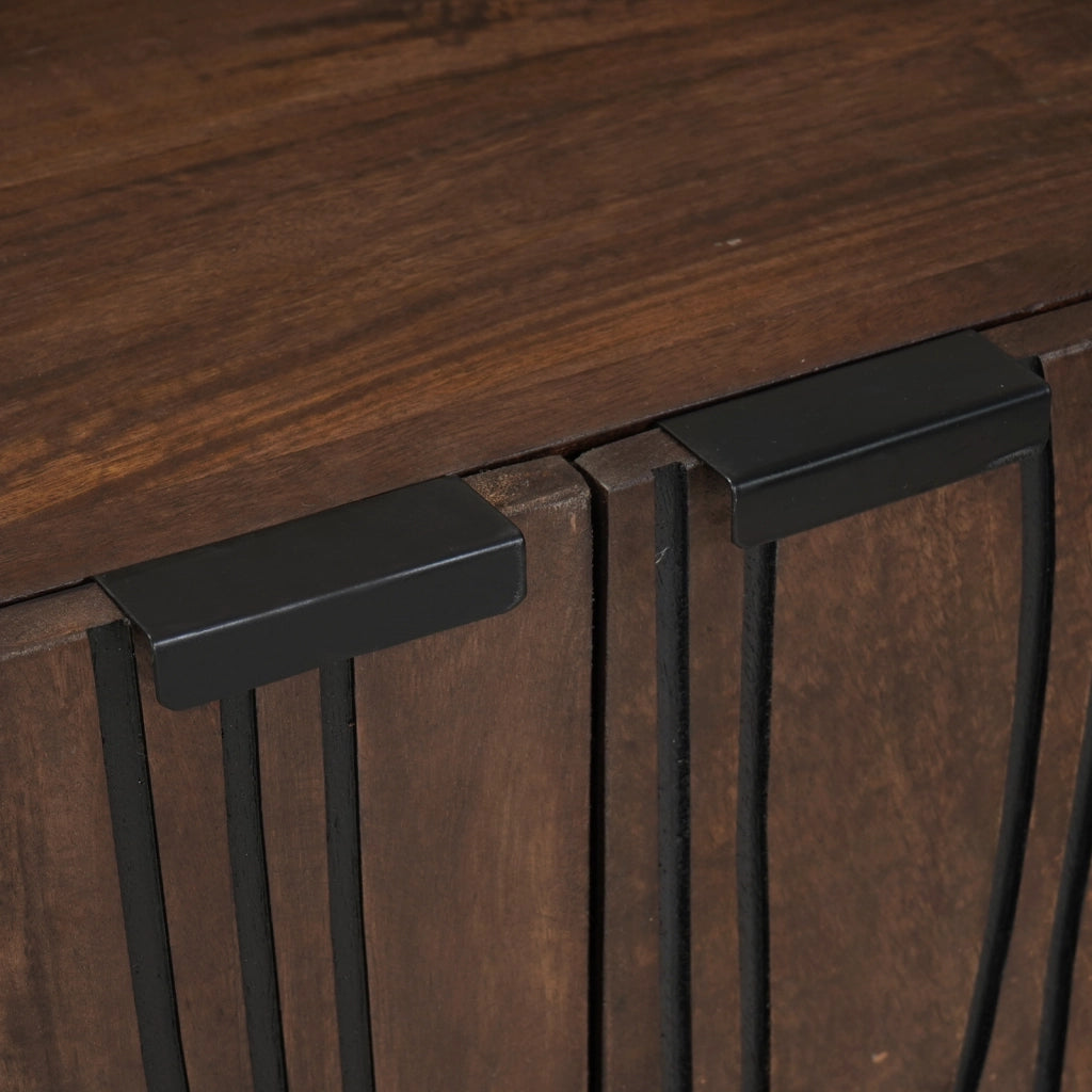 Credenza 60x33.5x75 cm in legno massello di mango
