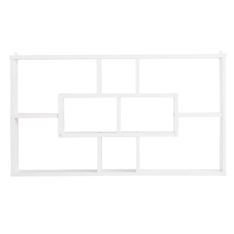 MODERNA LIBRERIA A PARETE 85 X 47.5 X 14.5 CM  IN LEGNO BIANCO