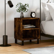 Comodino-Tavolino da notte Rovere Fumo 40x30x50 cm in Legno Multistrato