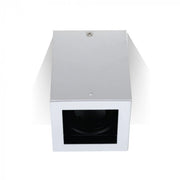 V-TAC VT-797-WH Portafaretto LED Montaggio a Plafone Quadrato GU10 e GU5.3 (MR16) Colore Bianco Orientabile SKU 3630