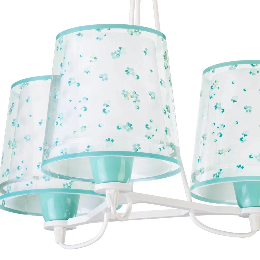 LÚZETE - LAMPADA PER BAMBINI 3 LUCI DREAM FLOWERS E27 VERDE