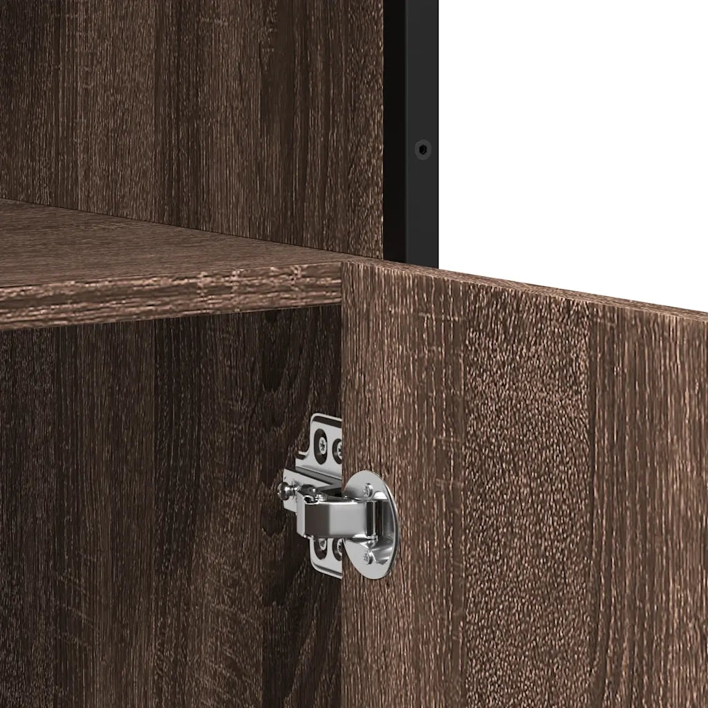 Credenza Rovere Marrone 100x35x76 cm in Legno Multistrato 849033