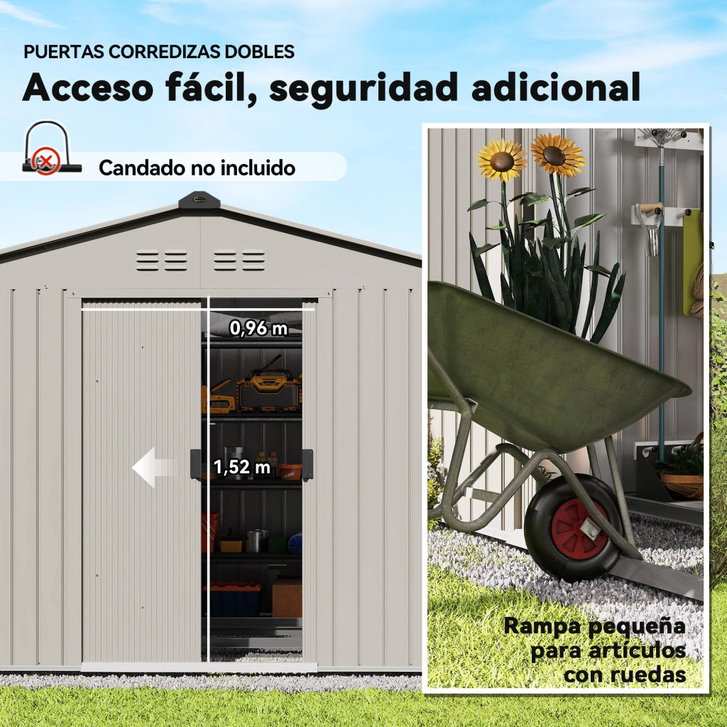 Casetta da Giardino ¨C Zephmum ¨C Grigio 277x195x192 cm