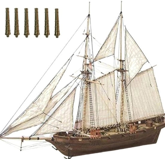 Set di costruzione di un'imbarcazione a vela in legno 3D - Puzzola - Decorazione - Regalo per bambini - Facile da assemblare - Dimensioni: 400x150x270 mm - Modello di imbarcazione