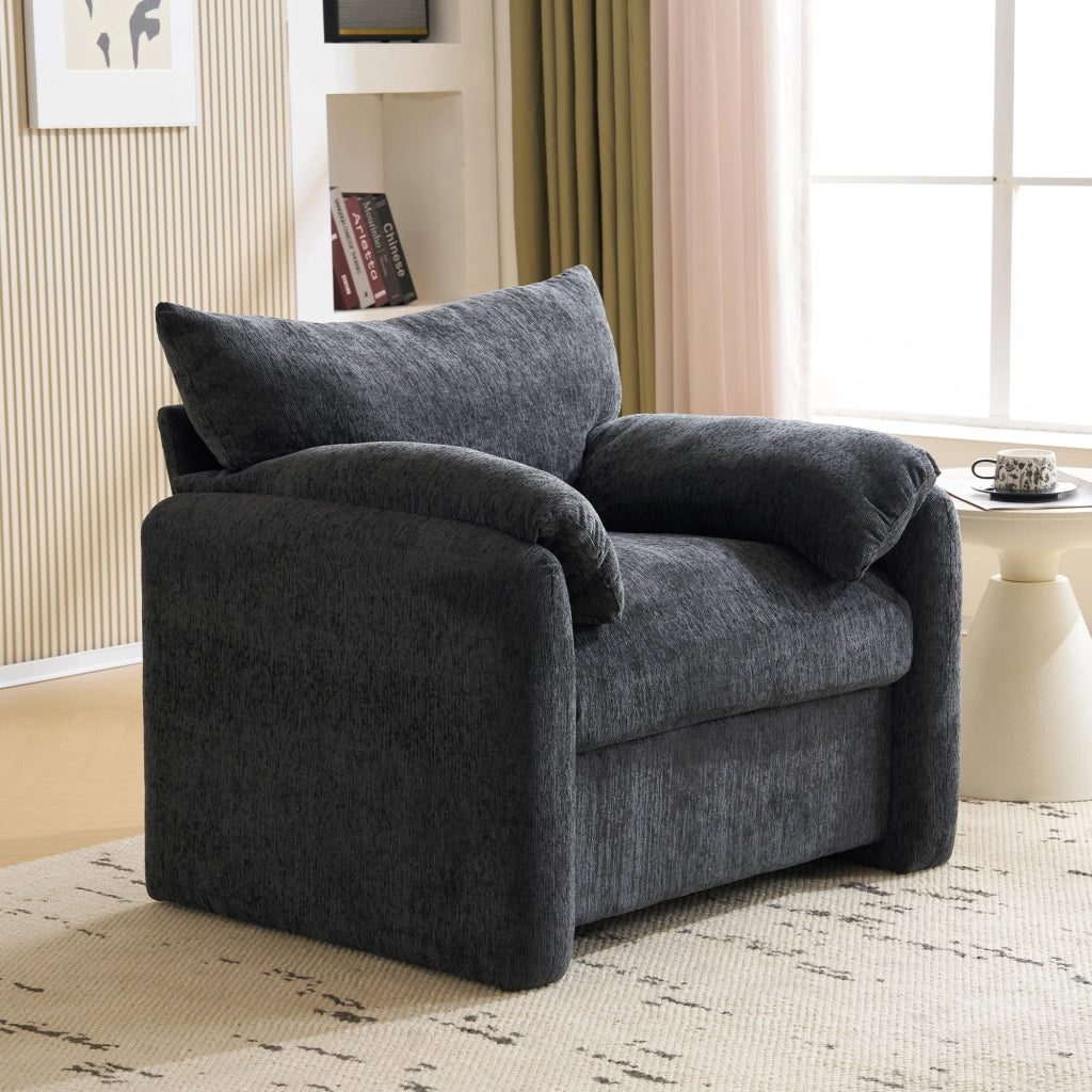 POLTRONA in ciniglia 96x82x84 cm grigio