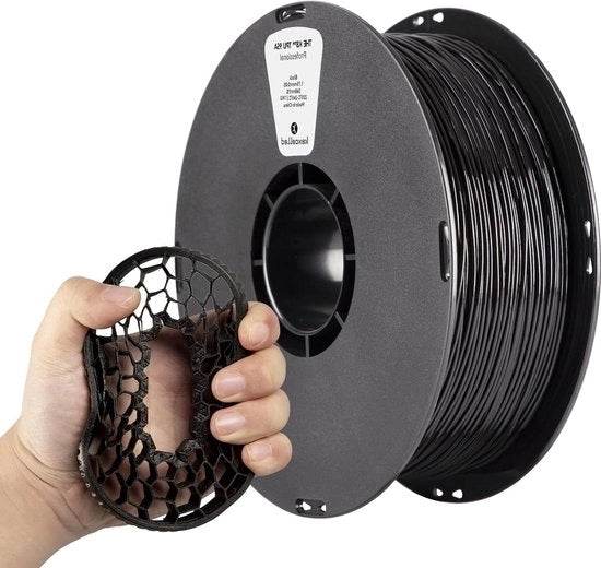 Filamento TPU Flessibile 175mm 1kg Bobina - Filamento 3D Flessibile - Durezza Shore 95A - Nero