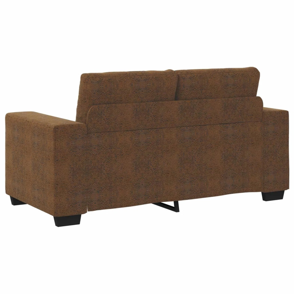 Divano 2 pz Marrone Tessuto 3324719