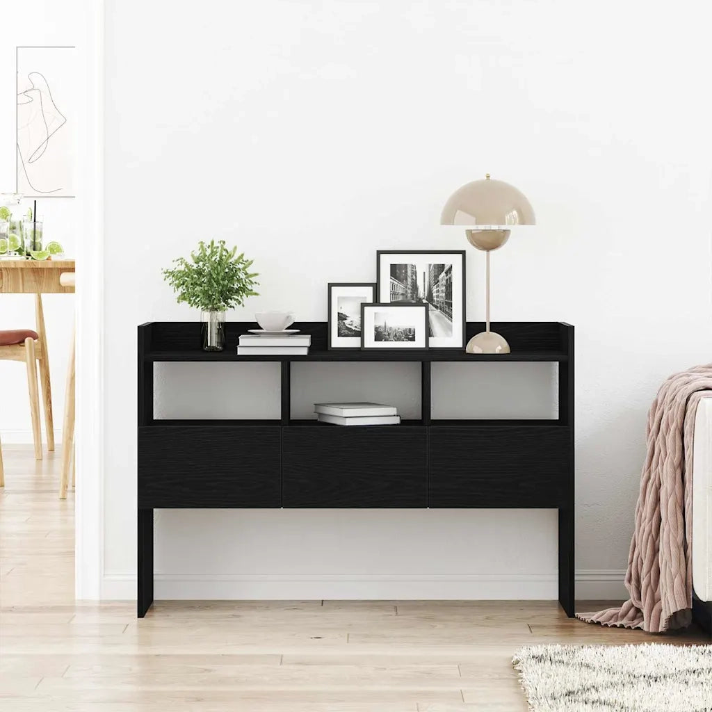 Credenza Rovere Nero 105 x 30 x 70 cm Legno multistrato 862666