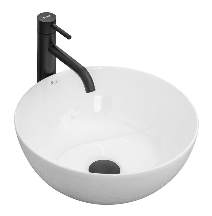 Lavabo Da Appoggio In Ceramica Stella White