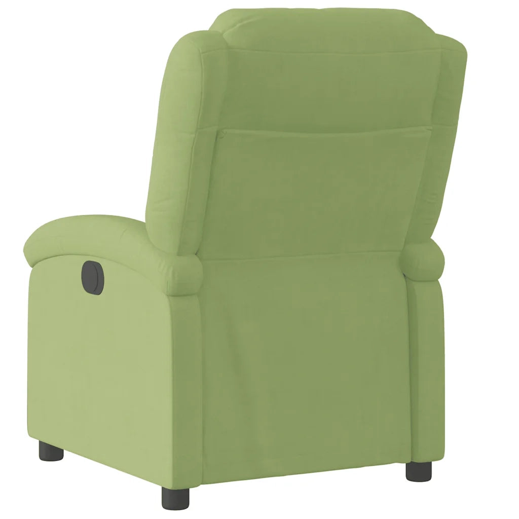 Divano Sedia-Poltrona Reclinabile Verde Chiaro in Velluto 881329
