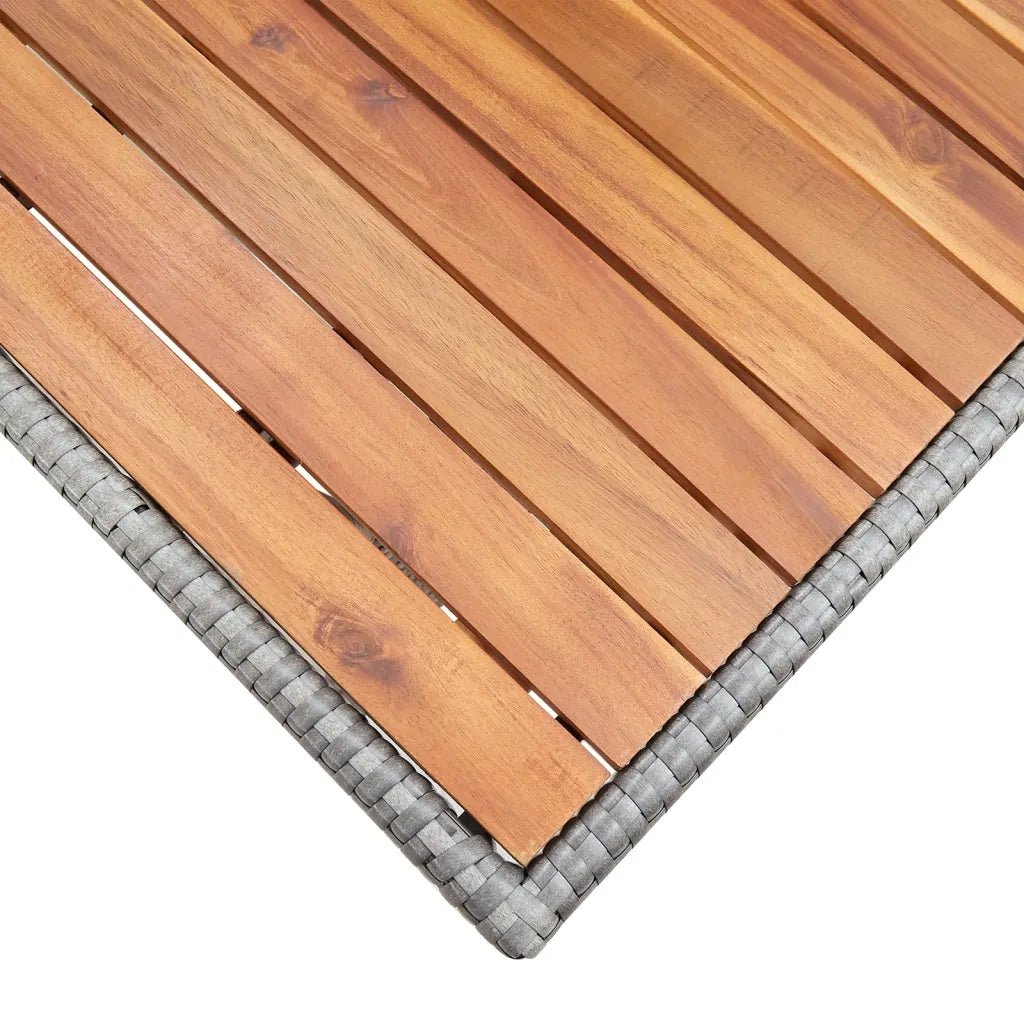 Tavolo da Giardino Grigio 120x70x66 cm Legno Massello di Acacia 316586