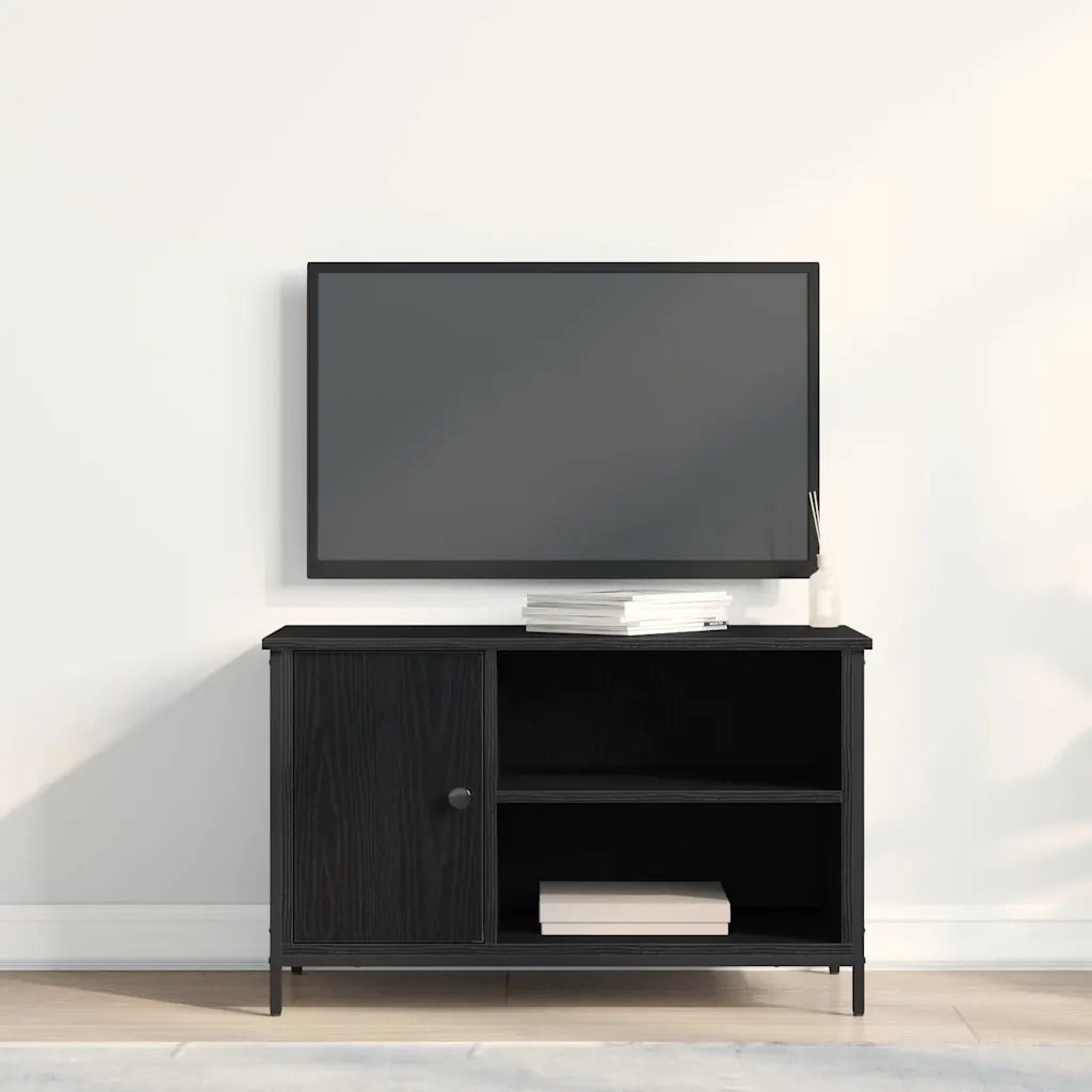 Mobile TV Rovere nero 80 x 40 x 50 cm Legno multistrato 862144