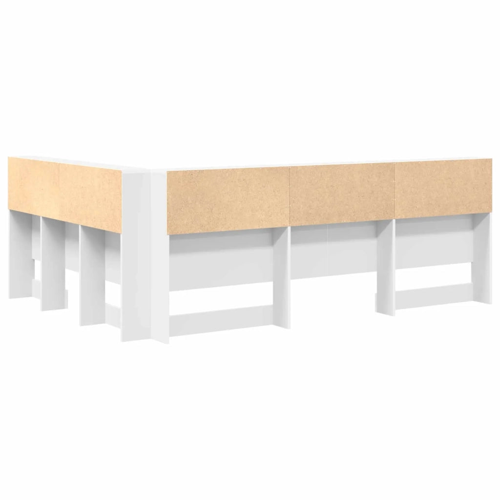 Testata contenitore Bianco 160 cm Legno multistrato 3335501
