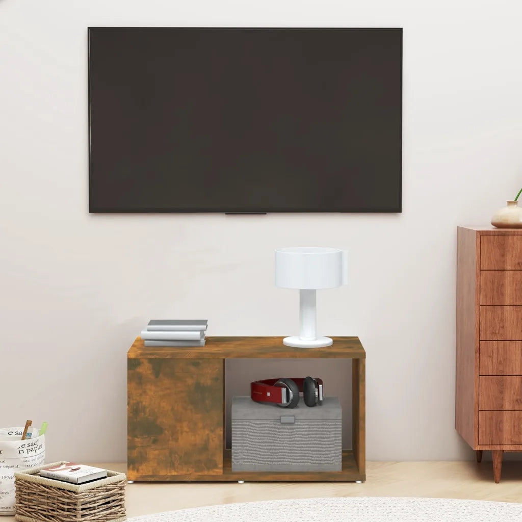 Mobile TV | Armadietto TV | Mobile Porta TV Rovere Fumo 60x24x32 cm in Legno Multistrato