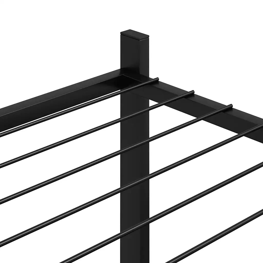 Pratico supporto per fioriere dimensioni 83 x 25 x 60 cm in ferro nero codice 02_0047091.
