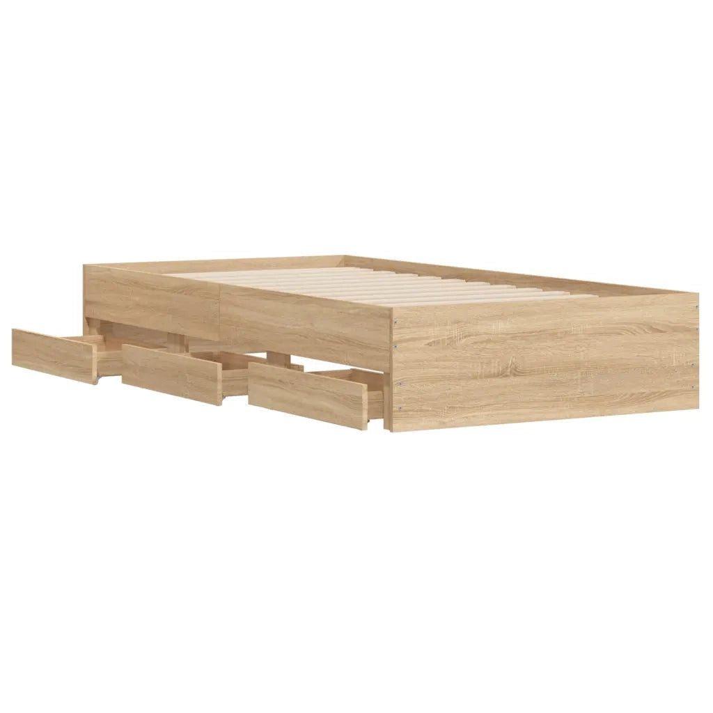 Giroletto Cassetti Rovere Sonoma 90x190 cm Legno Multistrato 3207324