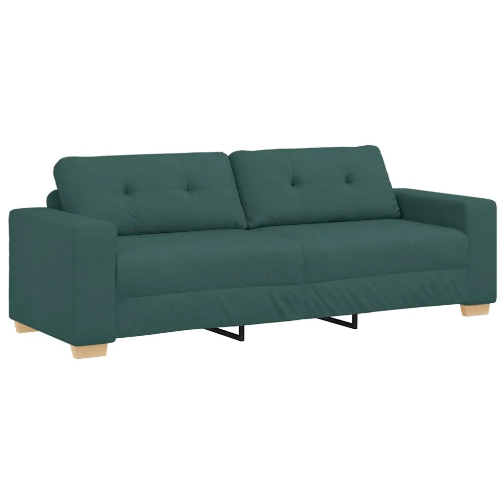 Divano a due posti con cuscino Verde scuro Tessuto 4105093