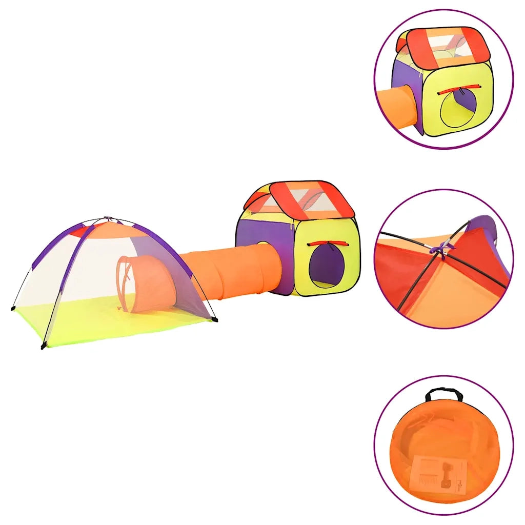 Tenda da Gioco Bambini 250 Palline Multicolore 338x123x111 cm 3107732