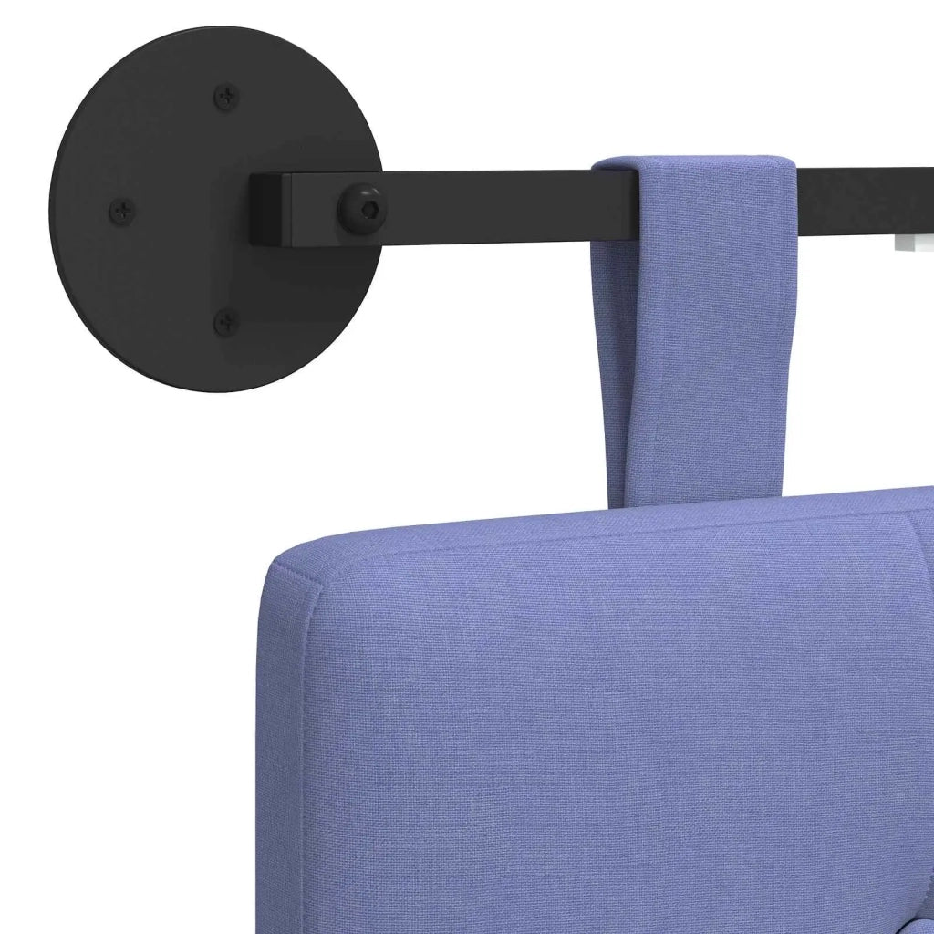 Testiera | Testata sospesa Con luce LED Blu jeans Tessuto