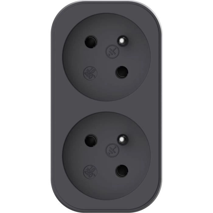 Biplite - QUARX - 2P 16A - Nero e grigio antracite, conforme NF