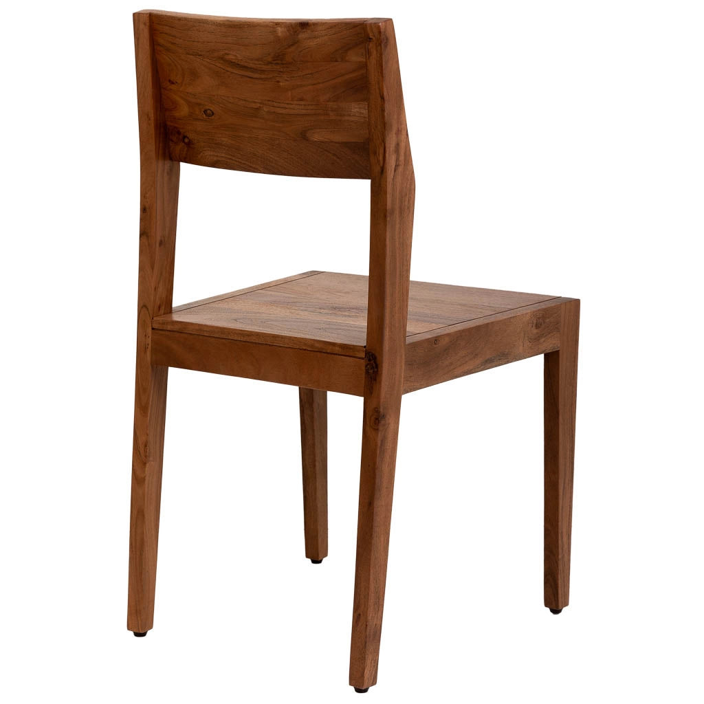 Sedia da pranzo in legno con finitura marrone 47x46x84h cm