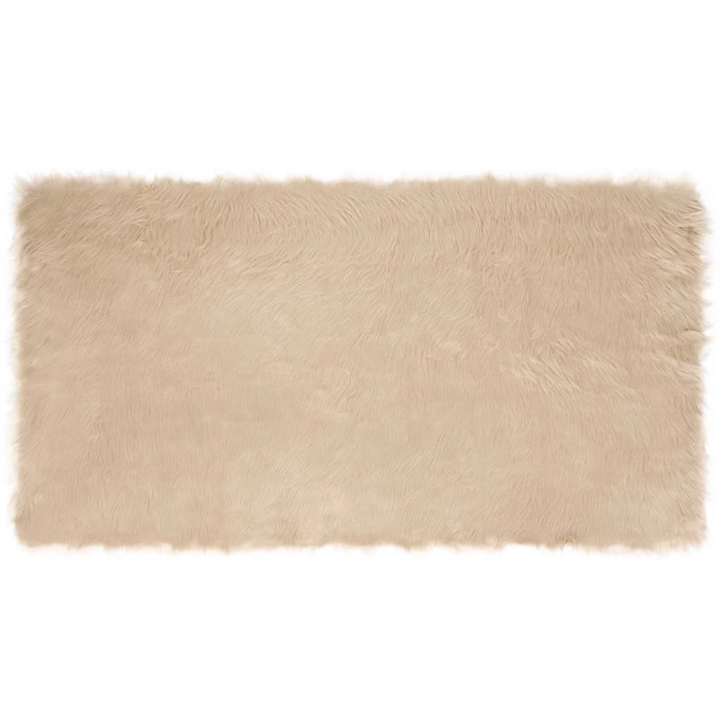 Tappeto in finta TAFALLA Beige 60 x 110 cm Poliestere 42021477