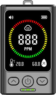 Misuratore di qualità dell'aria per interni: rileva CO2, temperatura e umidità con schermo a colori HD, illuminazione di background e rilevamento di convezione per uso domestico, ufficio e campeggio