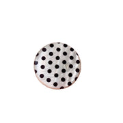 Anello retr¨° di nicchia a pois bianchi e neri
