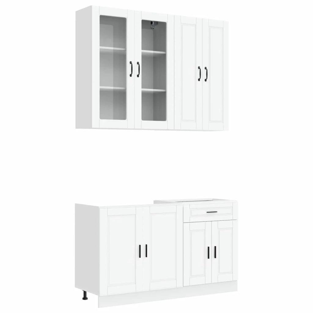 Unità Cucina PORTO 4 pcs Bianco Legno ingegnerizzato 3438345