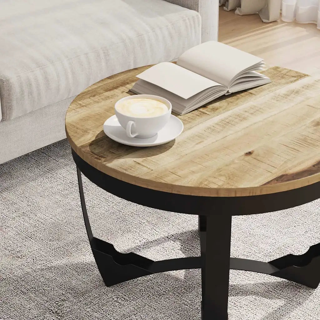 Tavolino di Servizio in Legno Massello Grezzo di Mango 60x40 cm cod mxl 16599