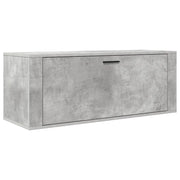 Scarpiera | Mobile per scarpe a Muro Grigio Cemento100x35x38cm in Legno Multistrato