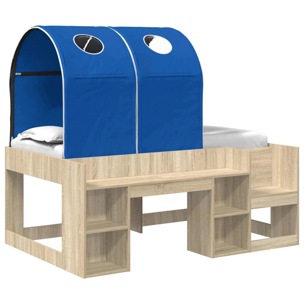 Letto con Tunnel 3 pz Rovere Sonoma e Blu Legno ingegnerizzato 3423505
