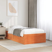Letto senza Materasso Marrone Cera 90x200 cm Legno di Pino 846833