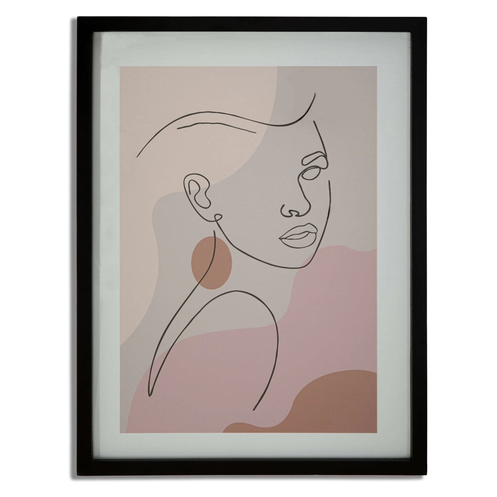 Silvo, Quadro Materiale Struttura in Vetro, 35x47h cm Rosa